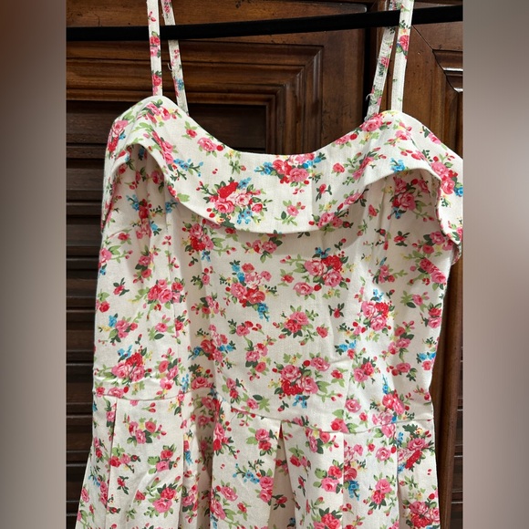 Lavand Bud-dy System White Floral Print Dress size large NWOT - Picture 5 of 14